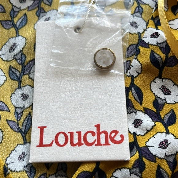 Louche London Cathleen Rambler tie-back tea dress US Size 8/UK Size 12 - Picture 5 of 14